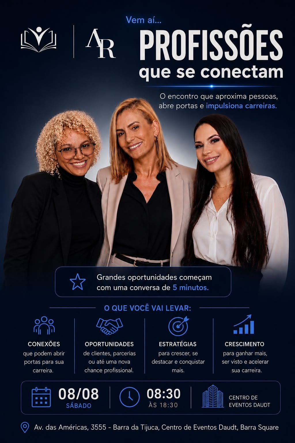 Profissões que se conectam, evento presencial, 08/08